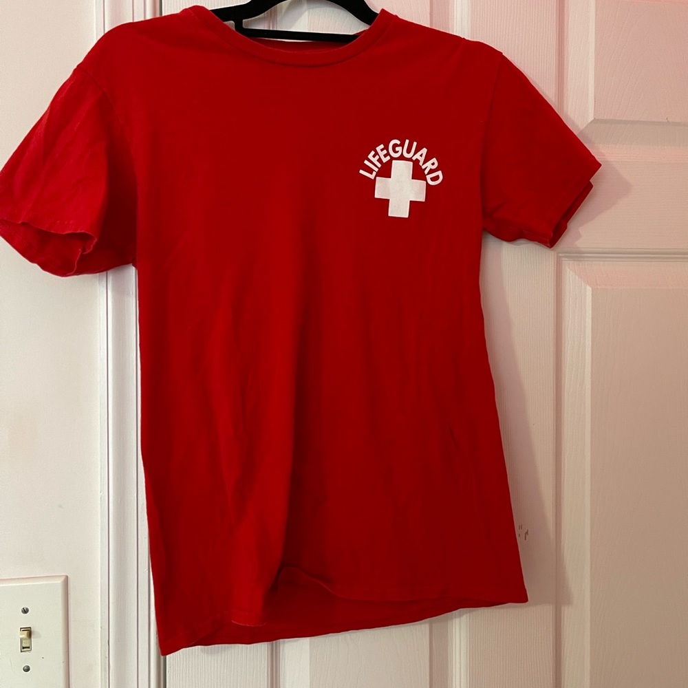 Red lifeguard shirt